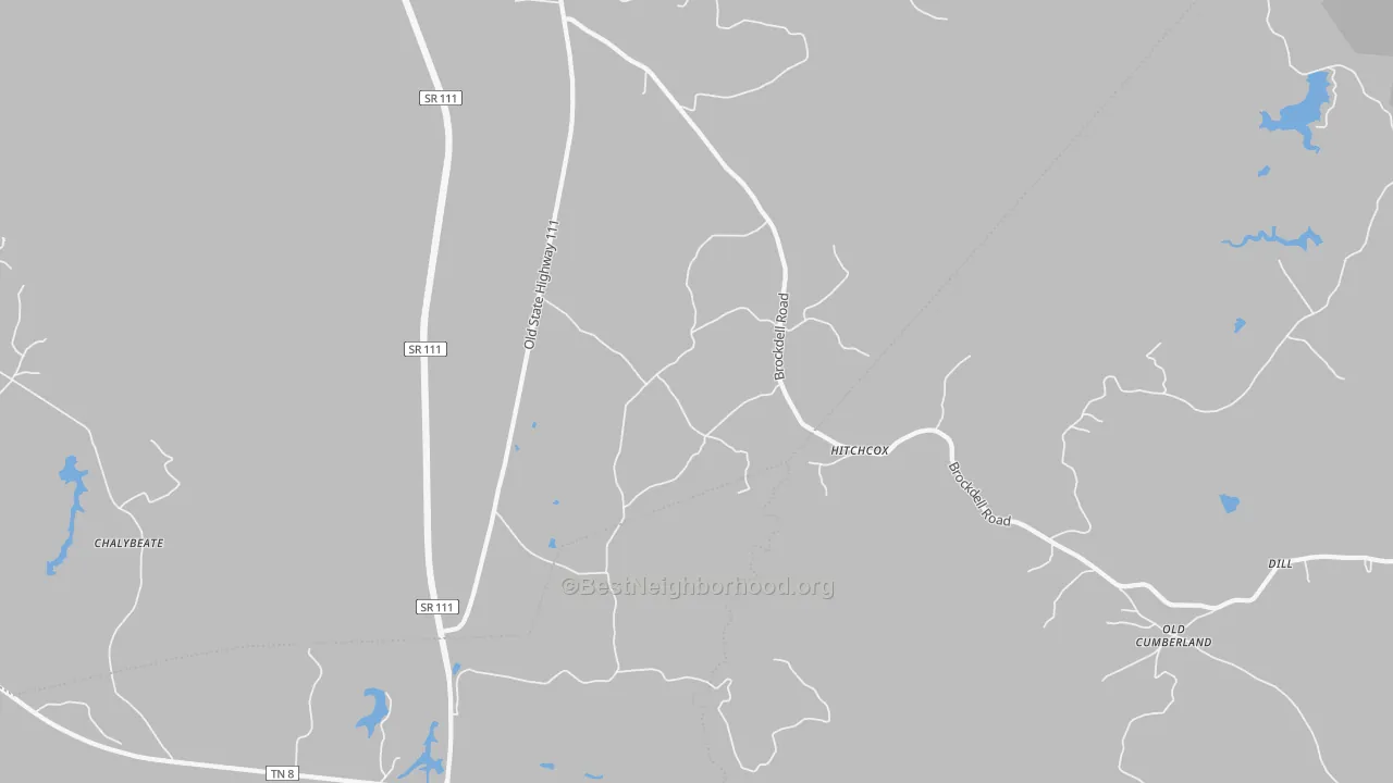 Transit Grade map of Hitchcox, TN