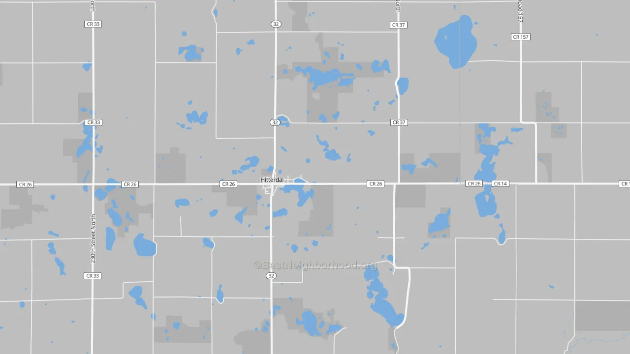Transit Grade map of Hitterdal, MN