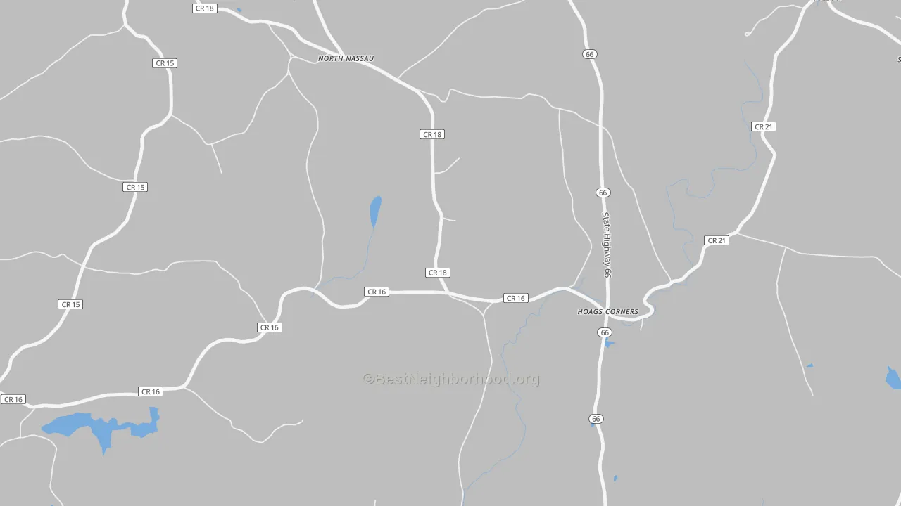 Transit Grade map of Hoag Corners, NY