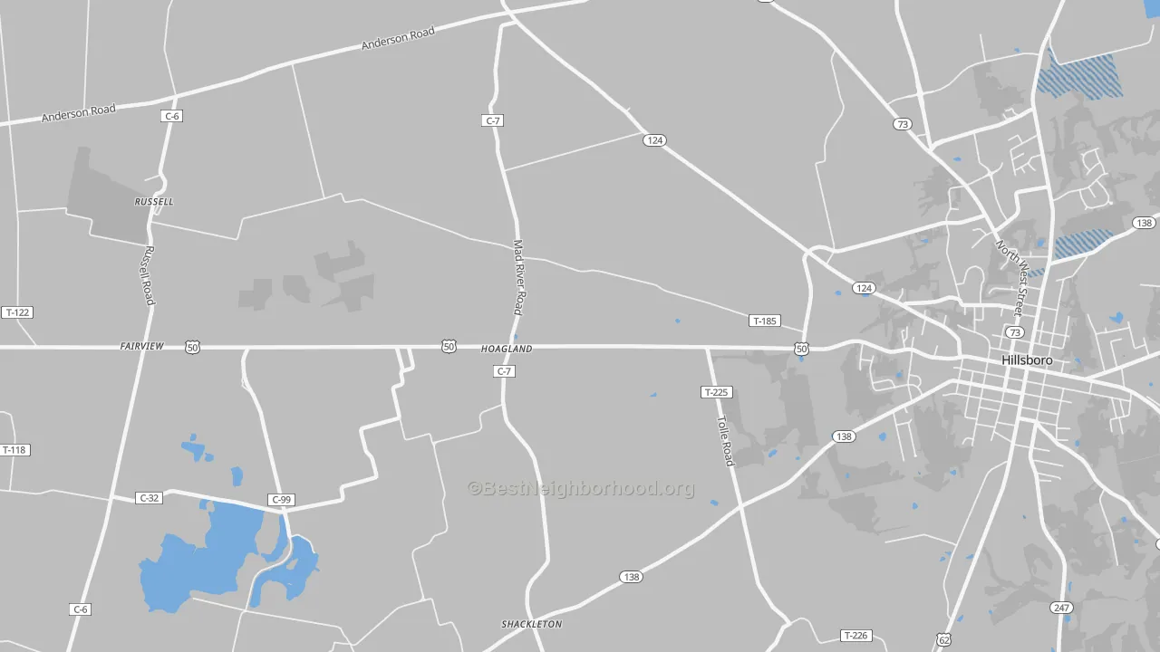 Transit Grade map of Hoagland, OH
