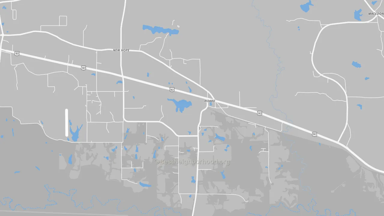 Transit Grade map of Hoard, TX