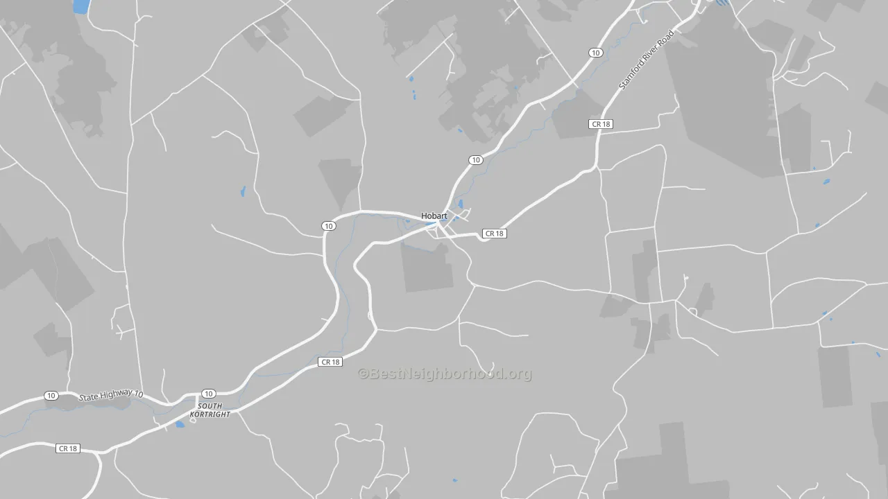 Transit Grade map of Hobart, NY