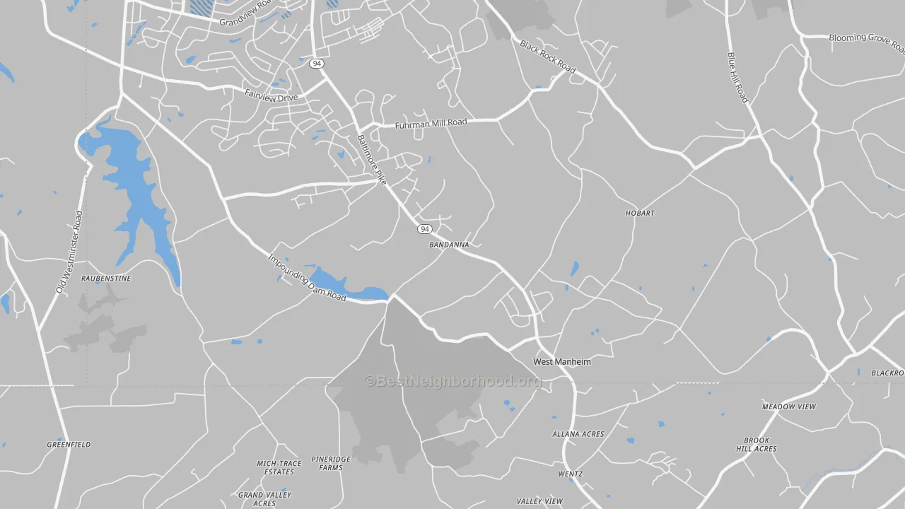 Transit Grade map of Hobart, PA