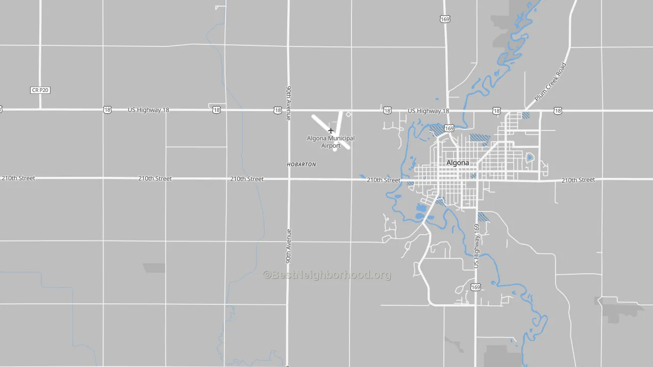 Transit Grade map of Hobarton, IA
