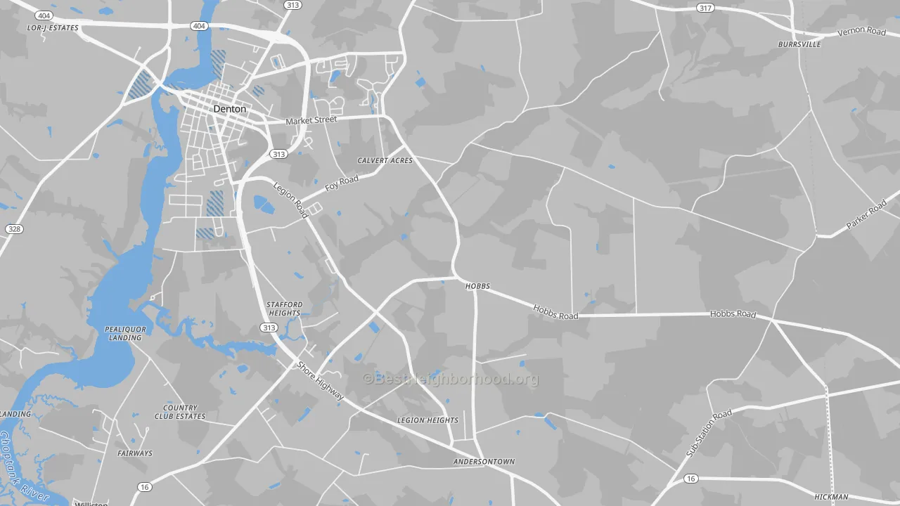 Transit Grade map of Hobbs, MD