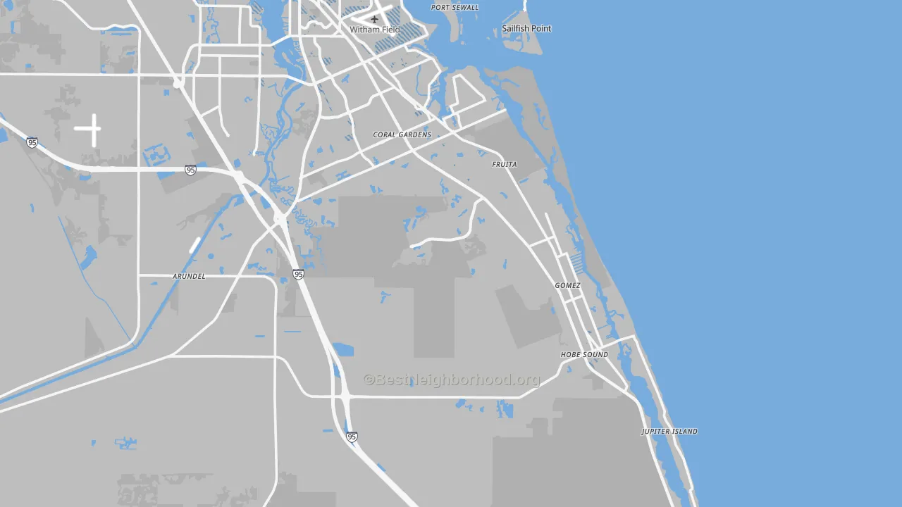 Transit Grade map of Hobe Sound, FL