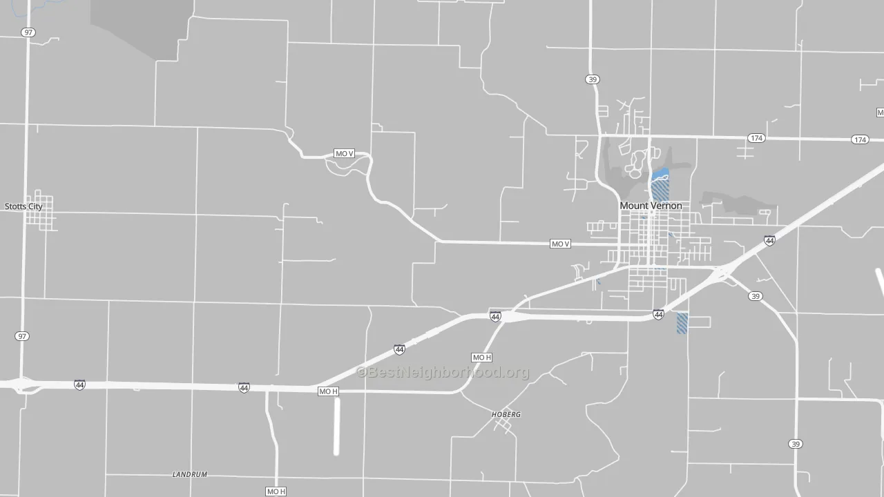 Transit Grade map of Hoberg, MO