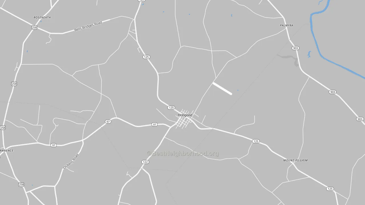 Transit Grade map of Hobgood, NC