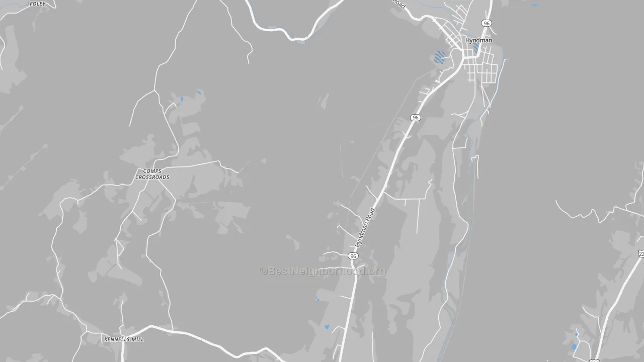 Transit Grade map of Hoblitzell, PA