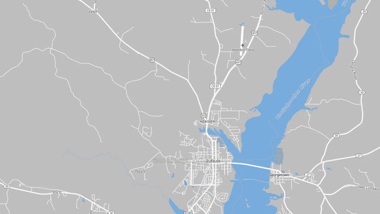 Transit Grade map of Hoboken, AL