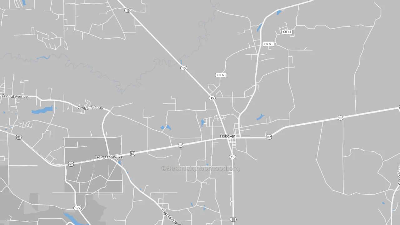 Transit Grade map of Hoboken, GA