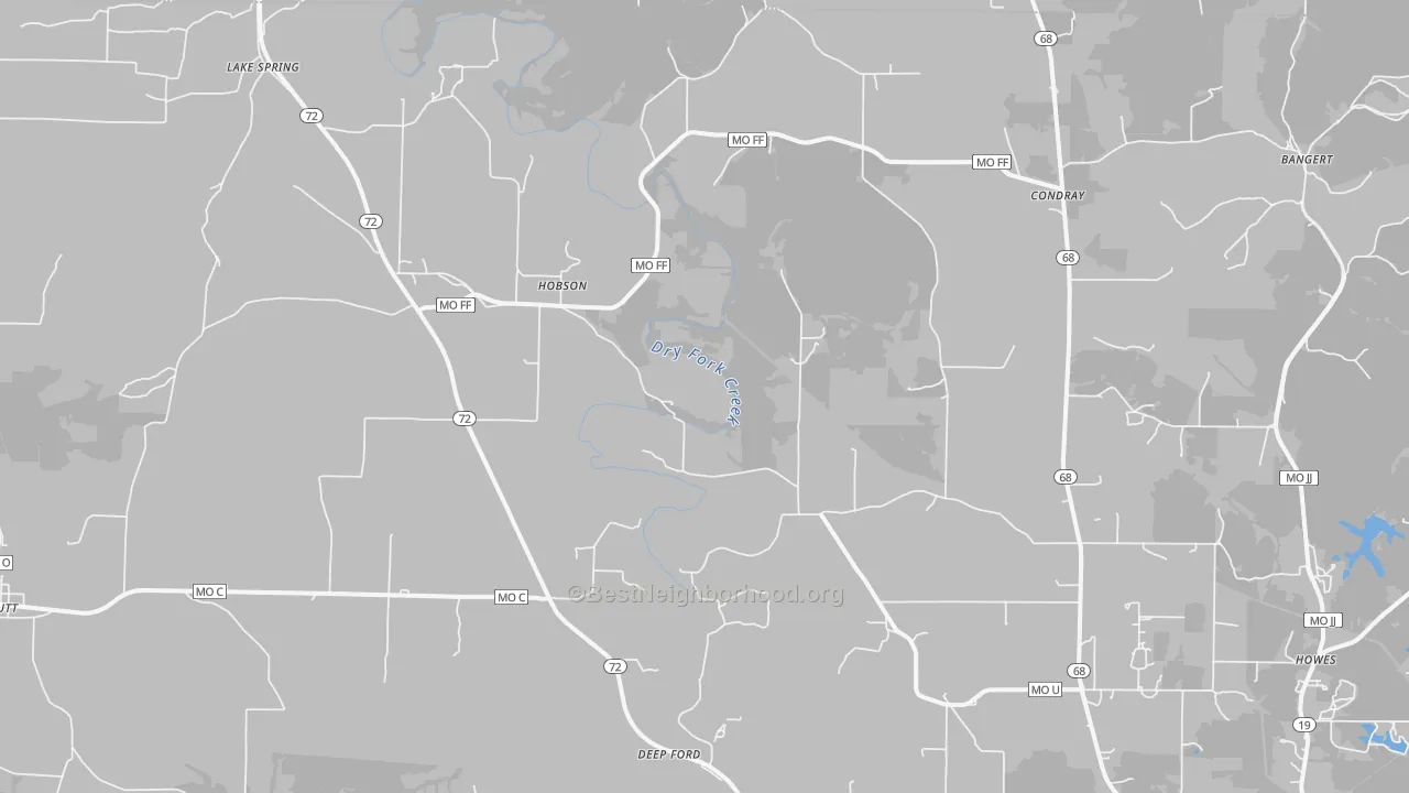 Transit Grade map of Hobson, MO