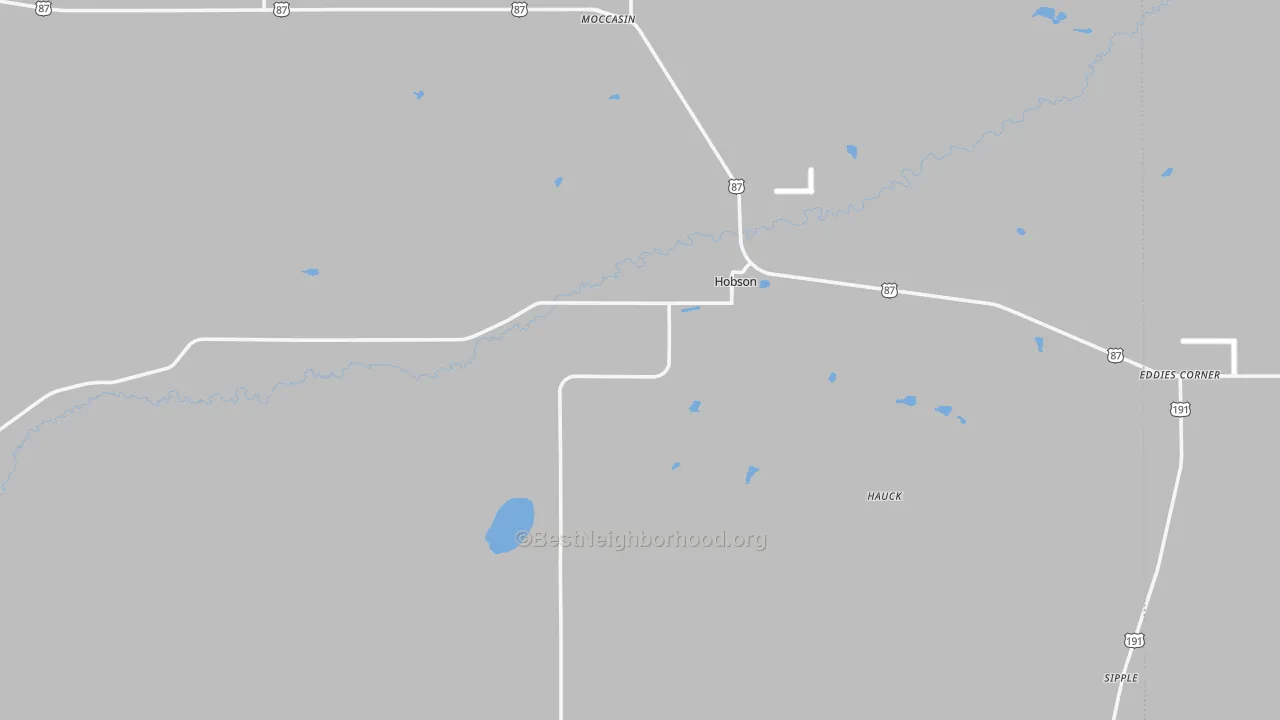 Transit Grade map of Hobson, MT