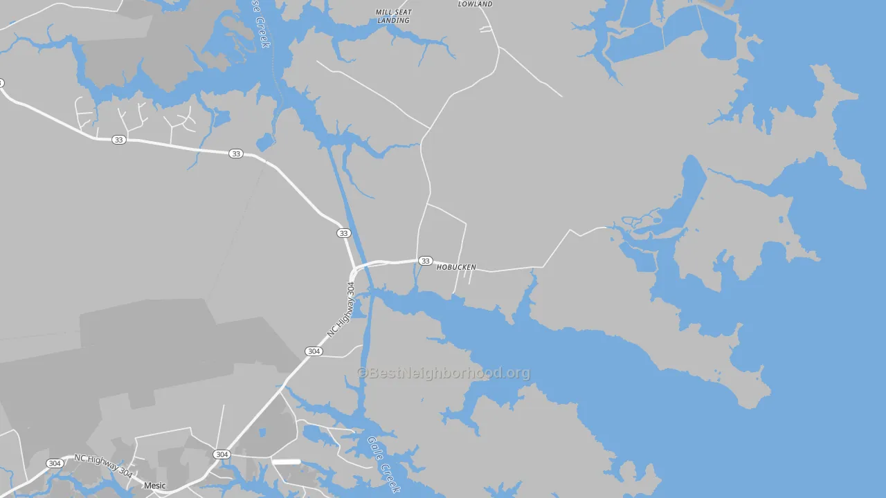 Transit Grade map of Hobucken, NC