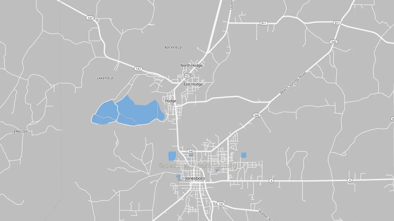 Transit Grade map of Hodge, LA