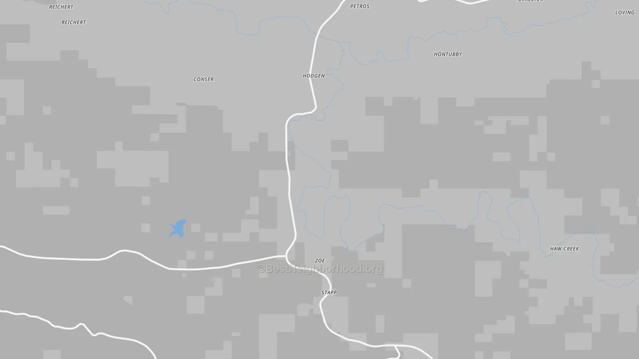 Transit Grade map of Hodgen, OK