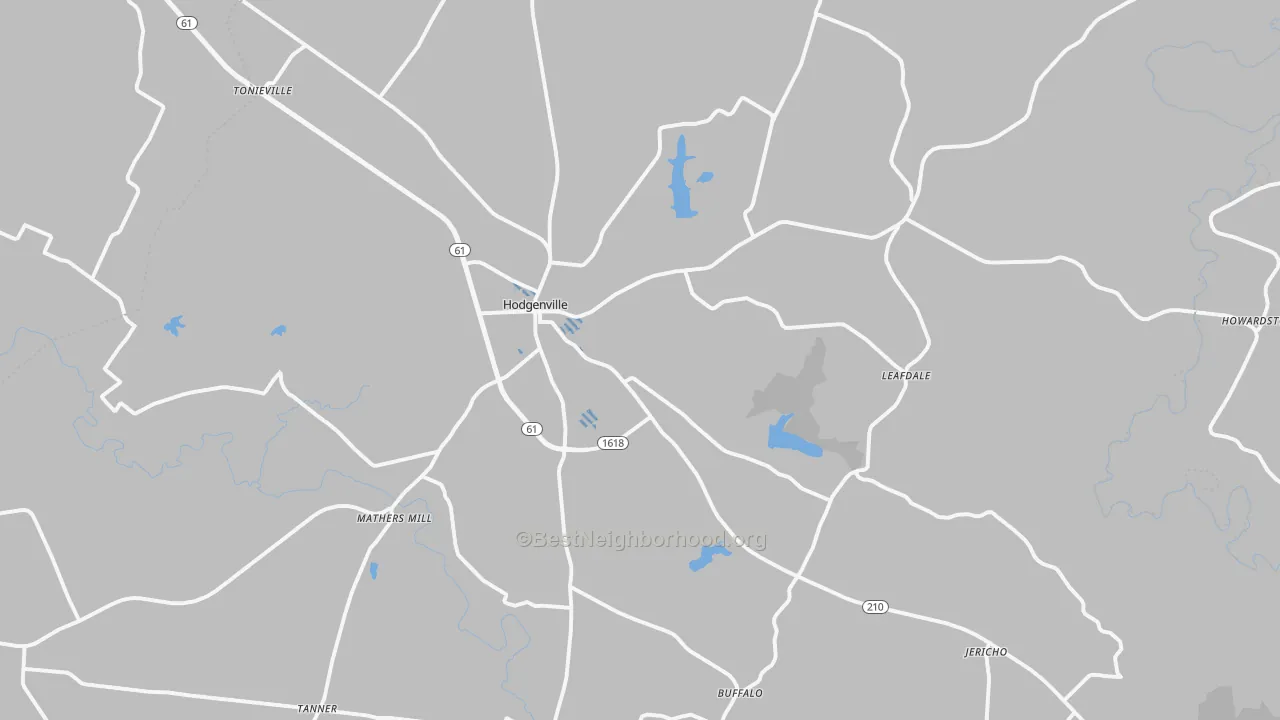 Transit Grade map of Hodgenville, KY