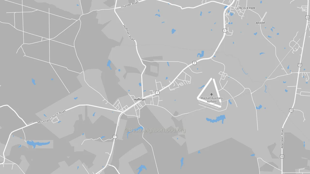 Transit Grade map of Hoffman, NC