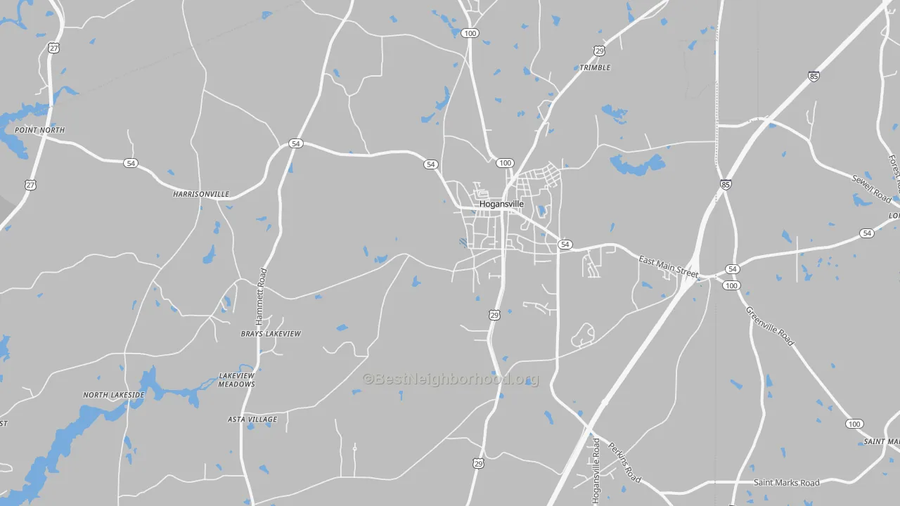 Transit Grade map of Hogansville, GA