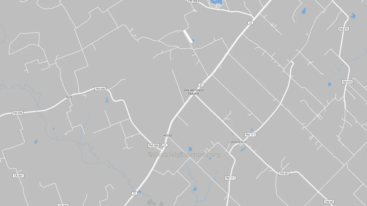 Transit Grade map of Hogg, TX