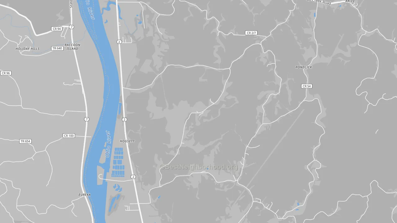 Transit Grade map of Hogsett, WV