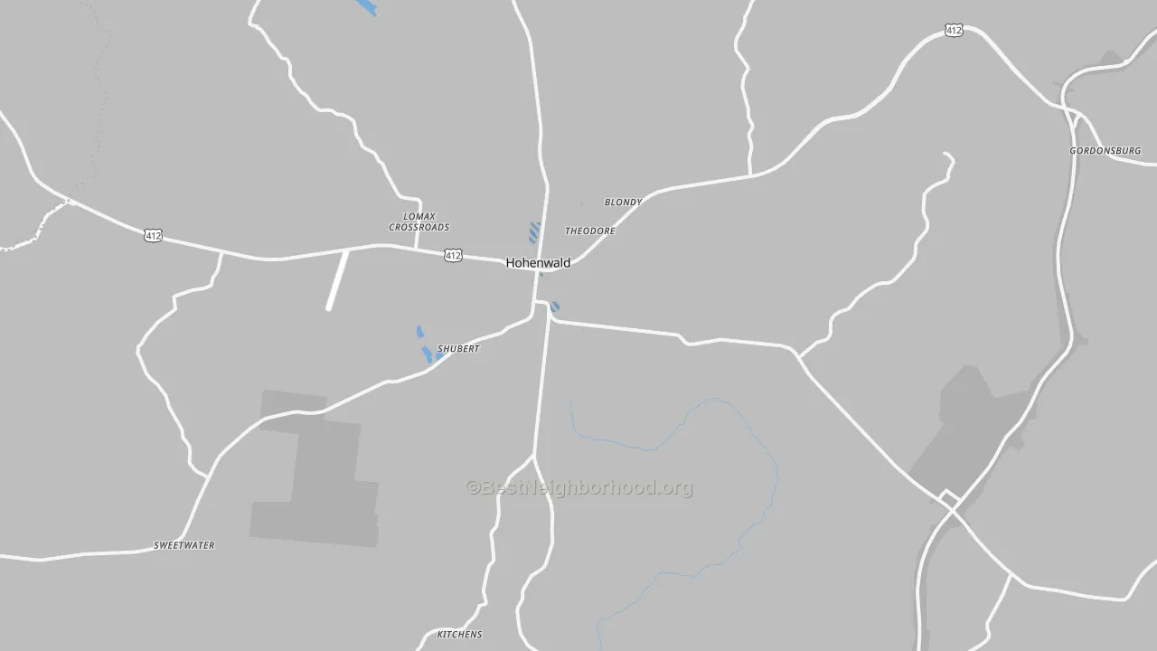 Transit Grade map of Hohenwald, TN