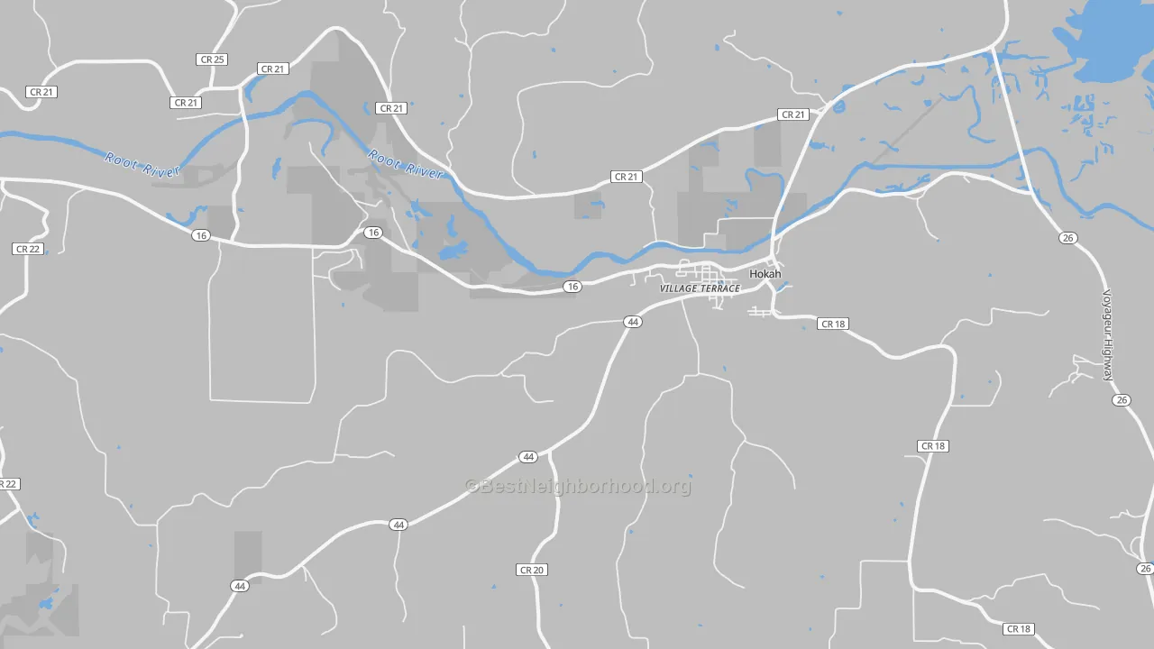 Transit Grade map of Hokah, MN
