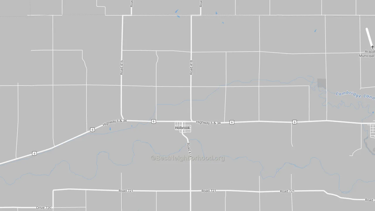 Transit Grade map of Holbrook, NE