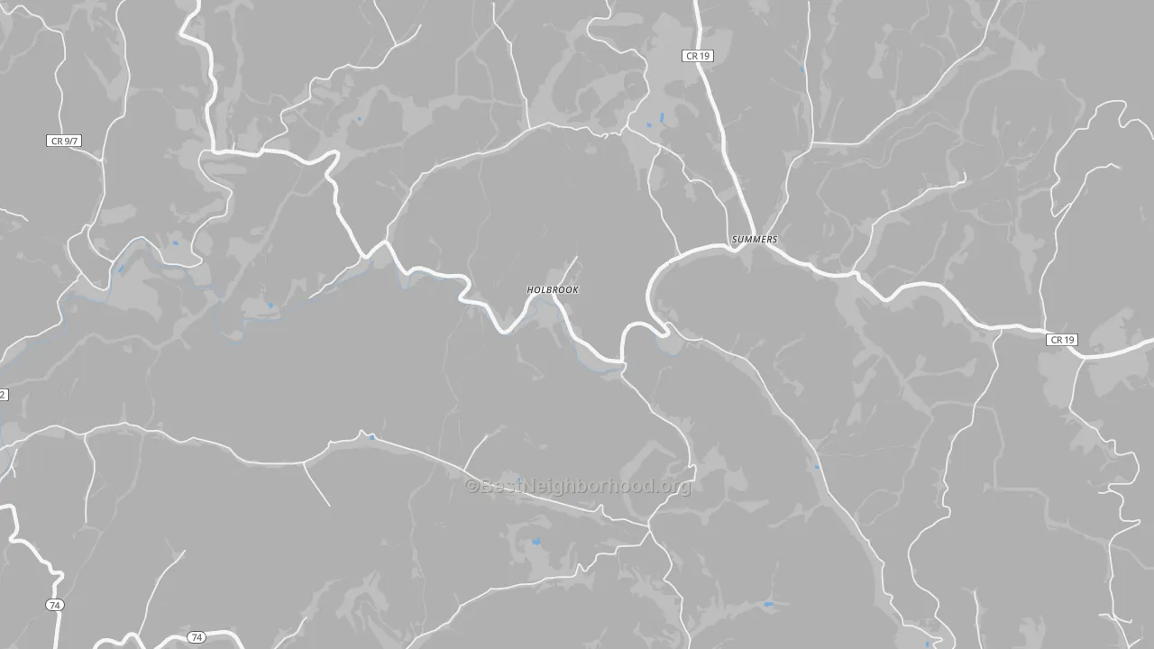 Transit Grade map of Holbrook, WV