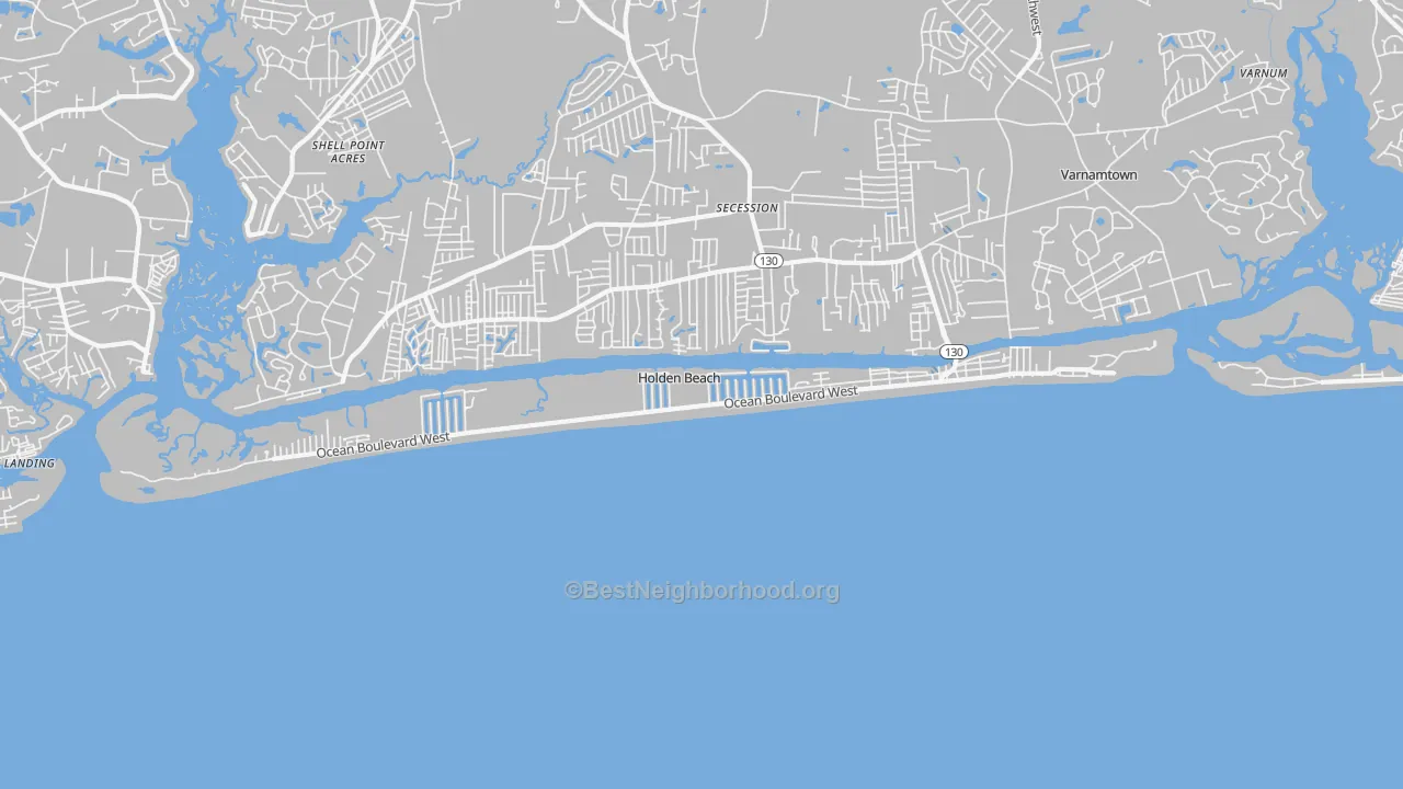 Transit Grade map of Holden Beach, NC
