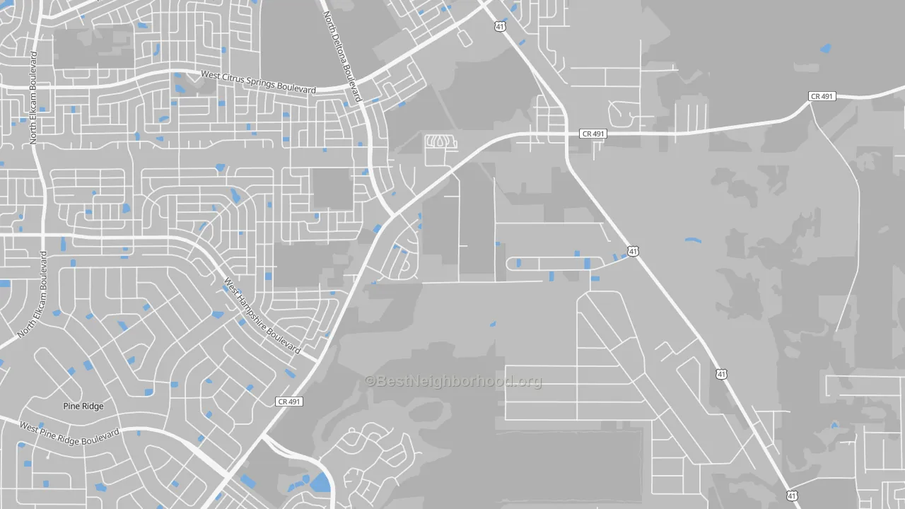 Transit Grade map of Holder, FL