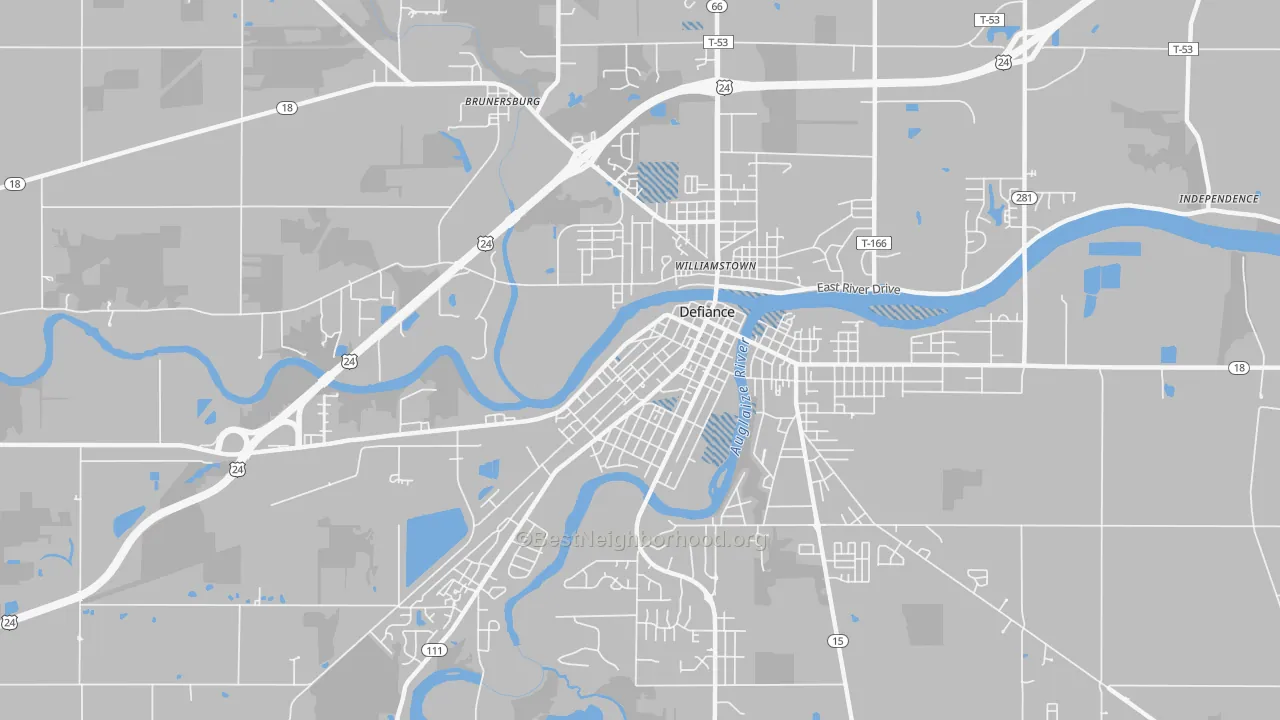Transit Grade map of Holgate Avenue Historic District, Defiance, OH