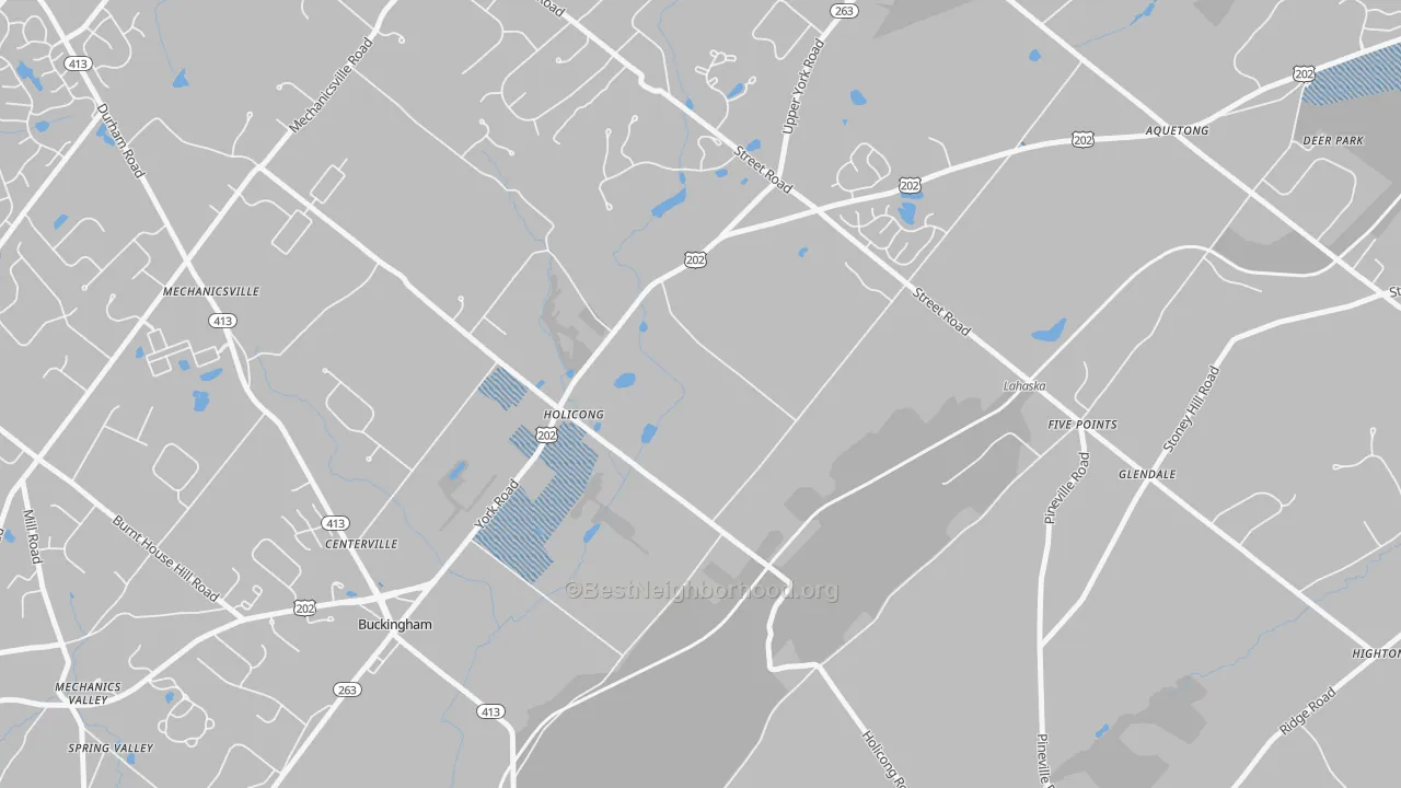 Transit Grade map of Holicong, PA