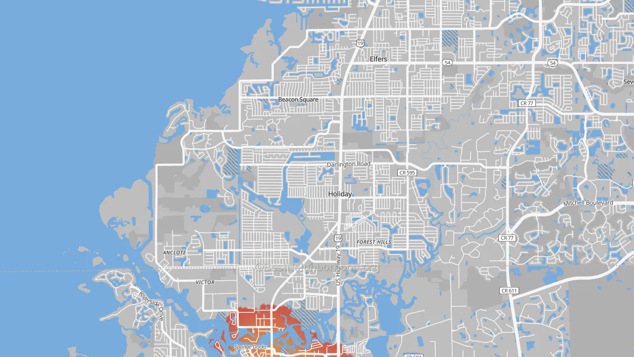 Transit Grade map of Holiday, FL