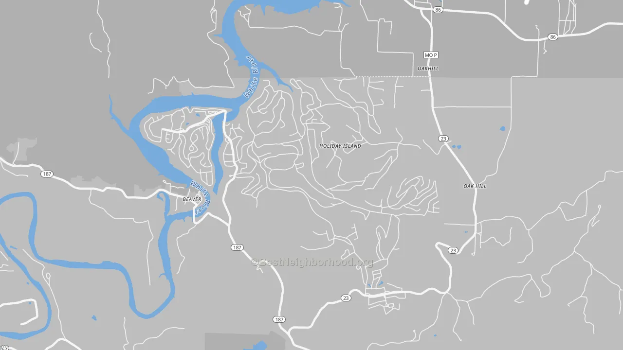Transit Grade map of Holiday Island, AR