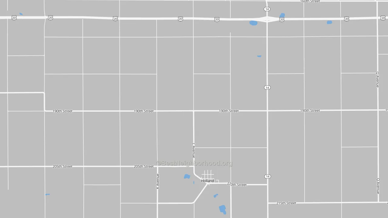 Transit Grade map of Holland, IA