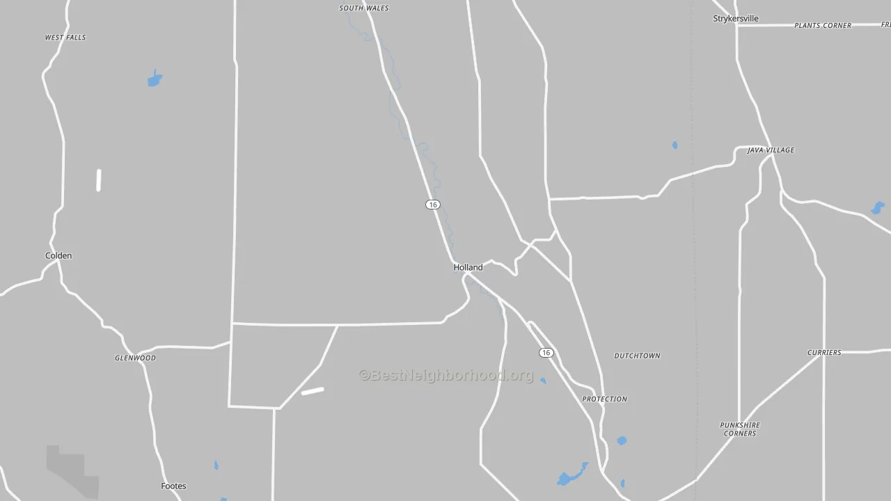 Transit Grade map of Holland, NY