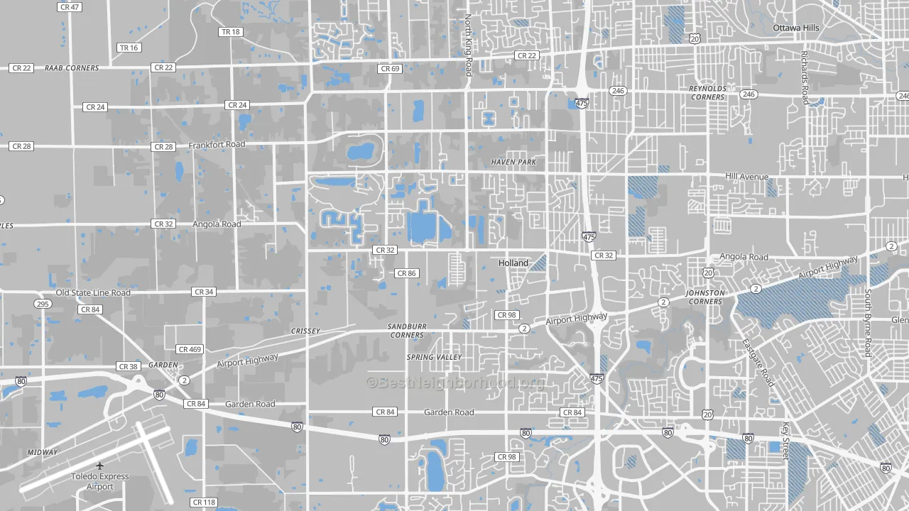 Transit Grade map of Holland, OH