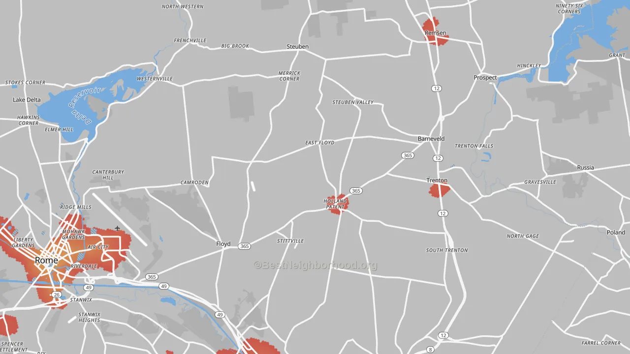 Transit Grade map of Holland Patent, NY