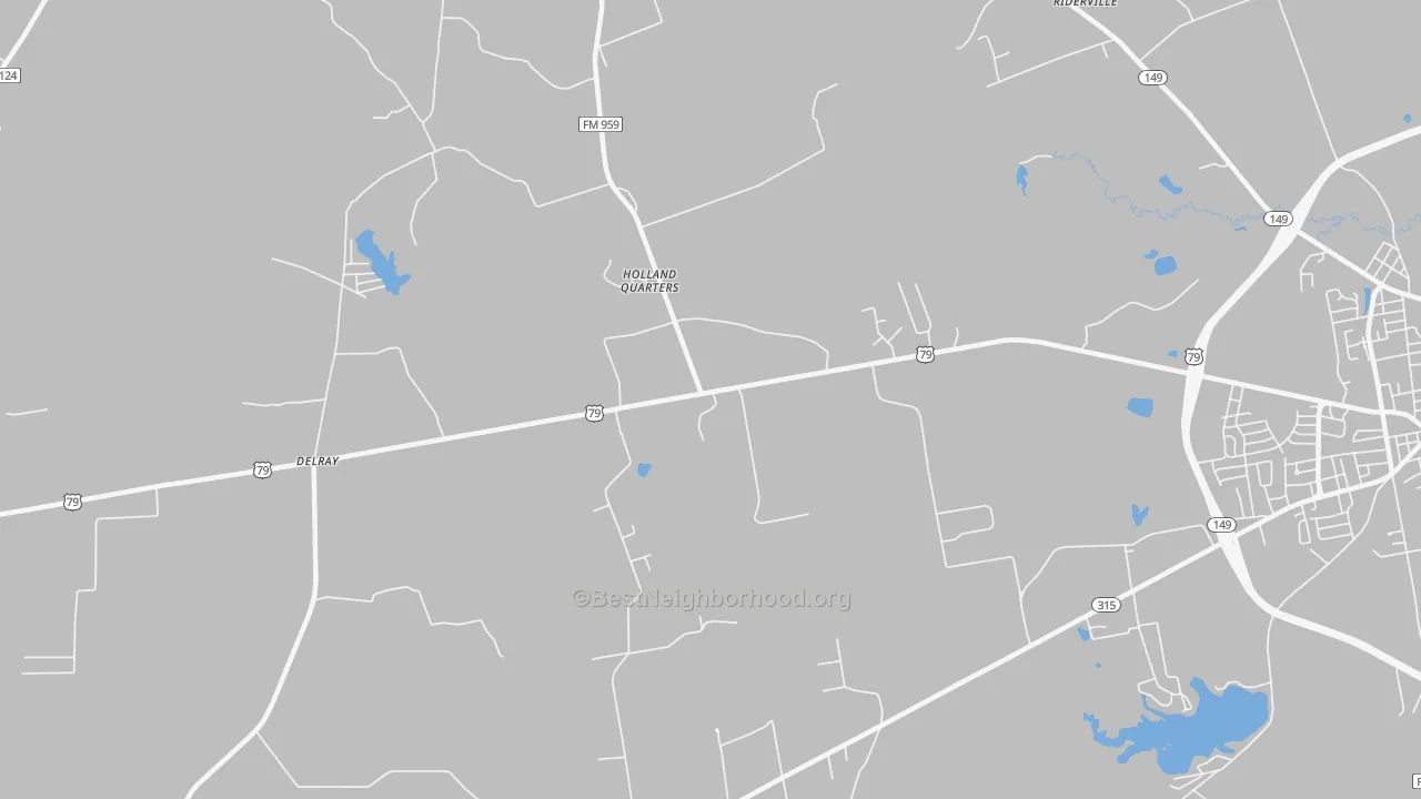 Transit Grade map of Holland Quarters, TX