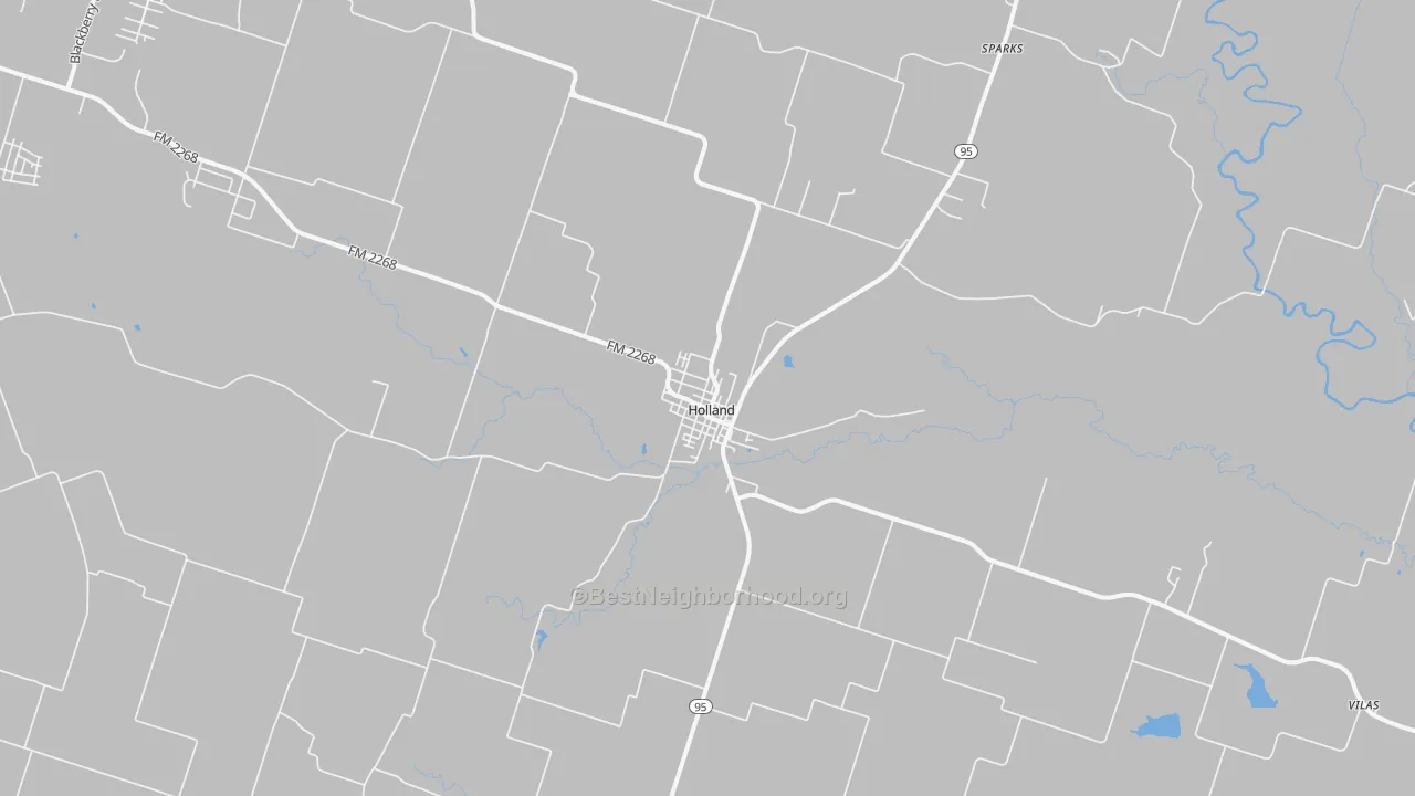 Transit Grade map of Holland, TX