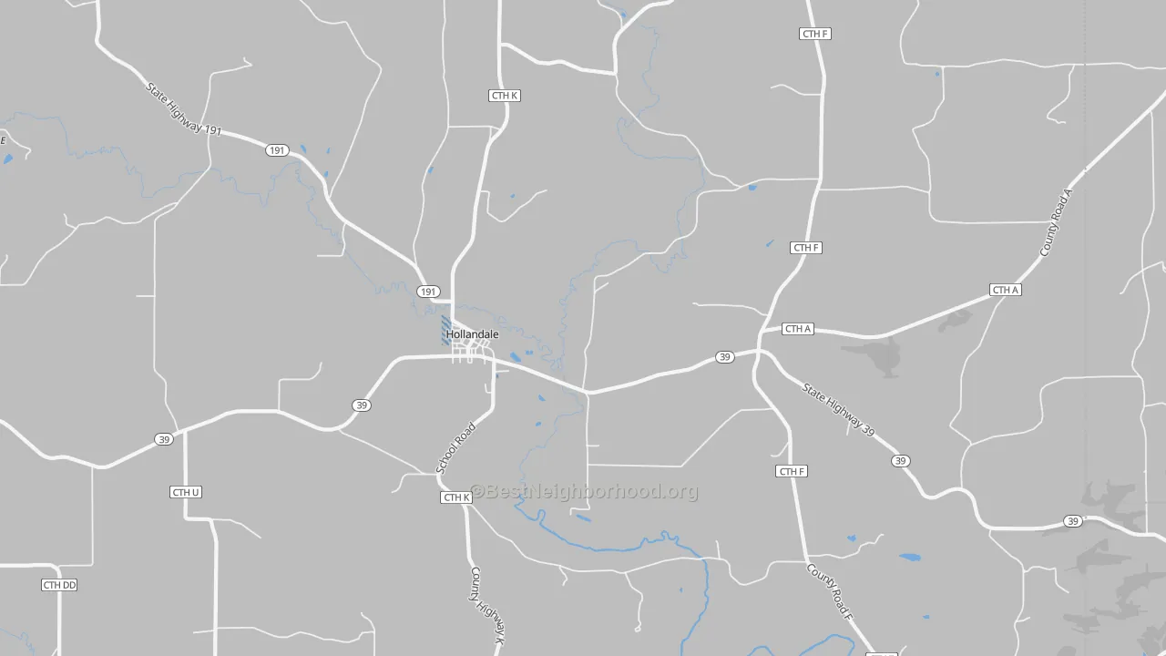 Transit Grade map of Hollandale, WI
