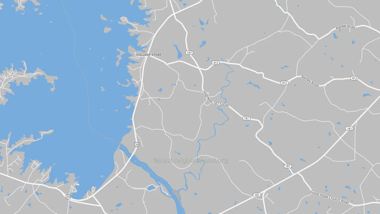 Transit Grade map of Hollands Store, SC