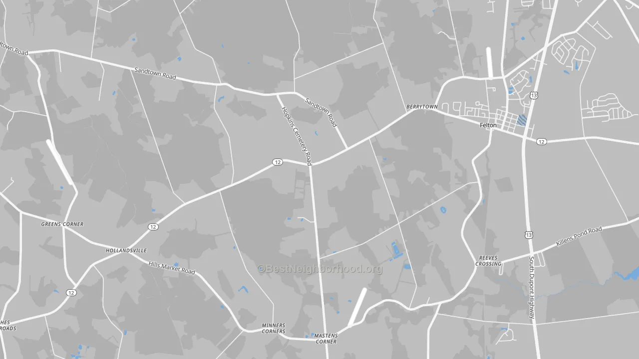 Transit Grade map of Hollandsville, DE