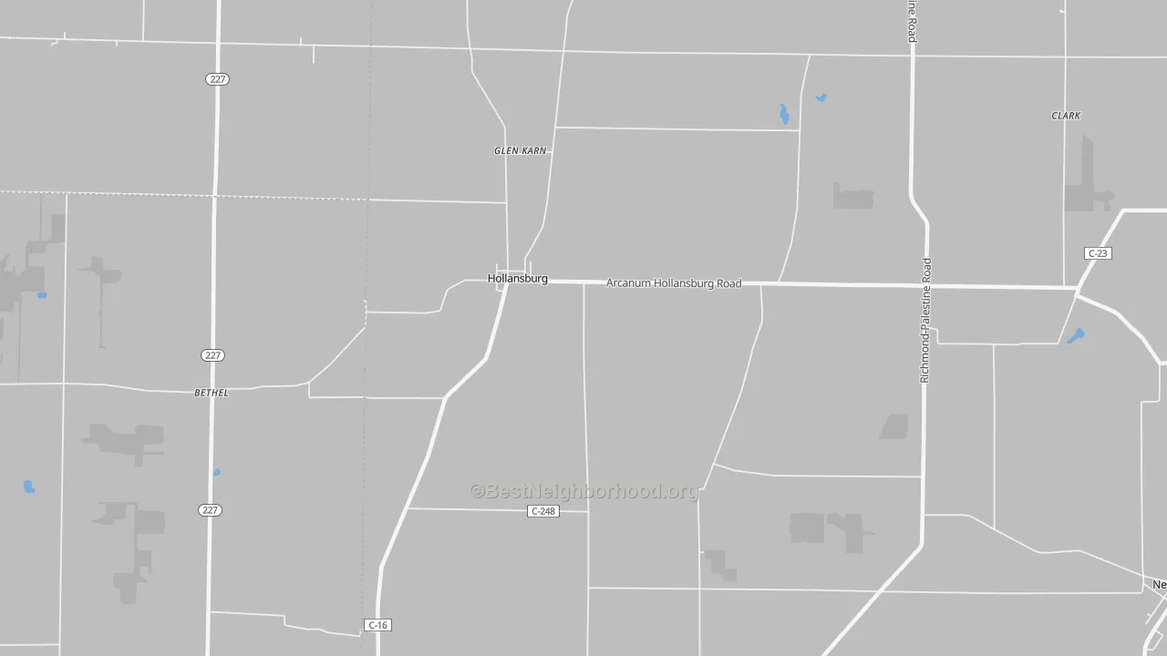 Transit Grade map of Hollansburg, OH