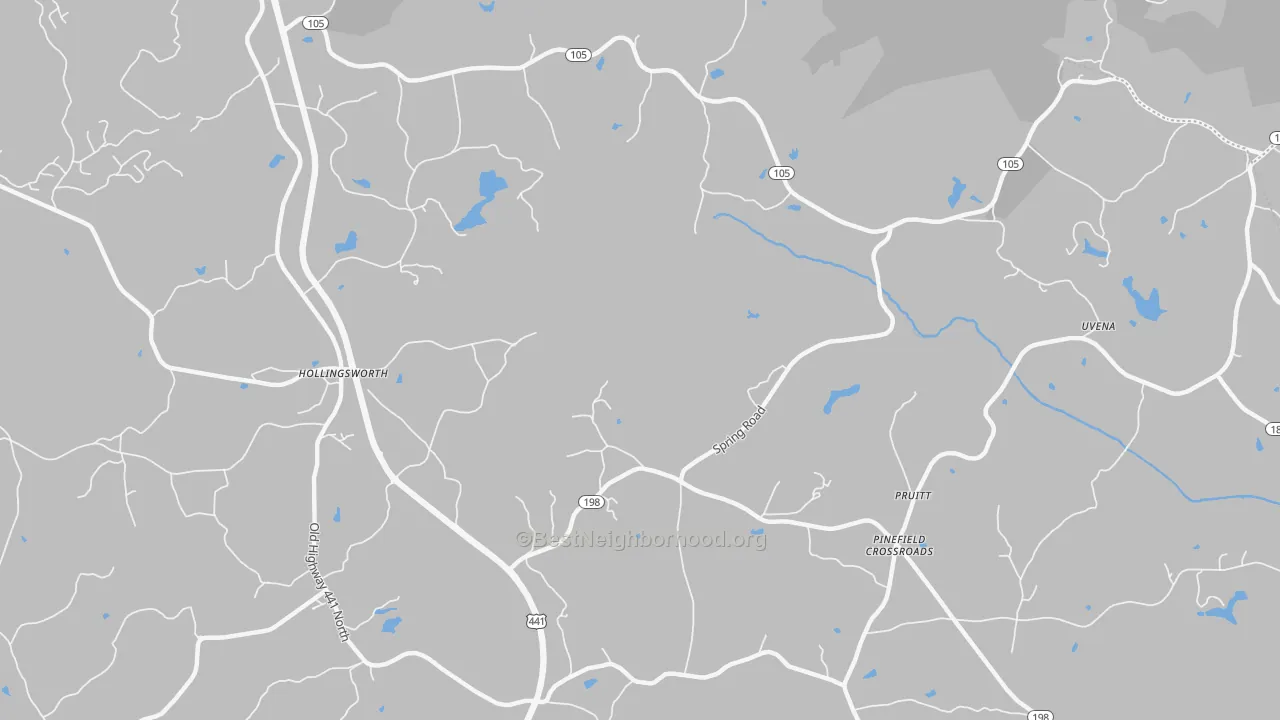 Transit Grade map of Hollingsworth, GA