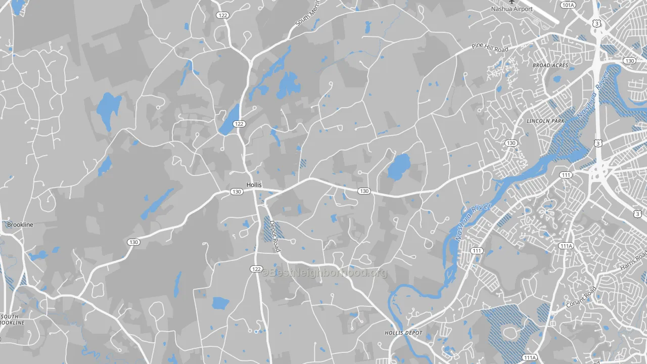 Transit Grade map of Hollis, NH