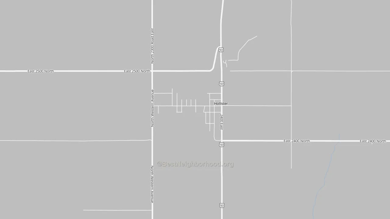 Transit Grade map of Hollister, ID