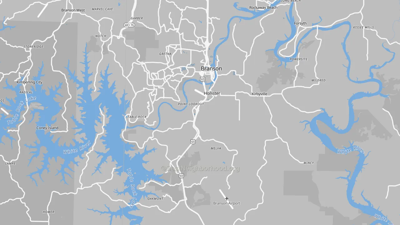 Transit Grade map of Hollister, MO