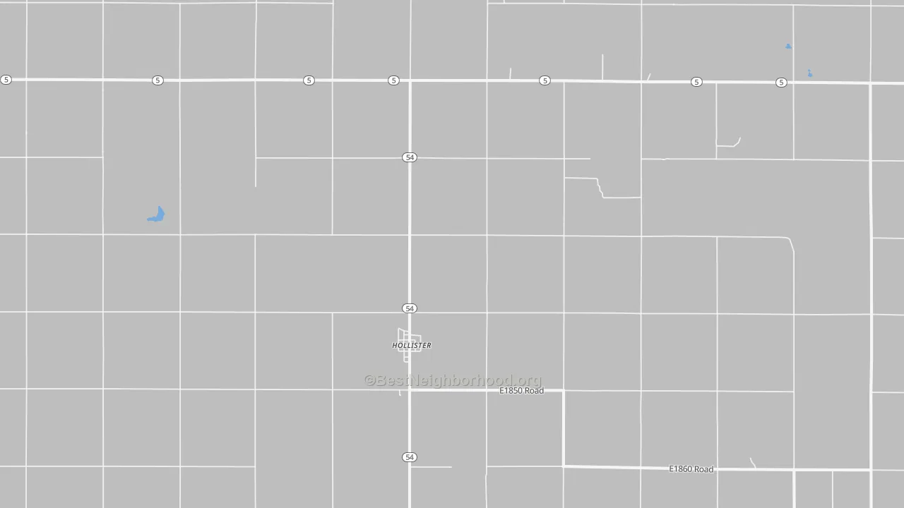 Transit Grade map of Hollister, OK